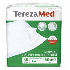 Пеленки одноразовые TerezaMed Normal, 60x60 см, 10 шт.