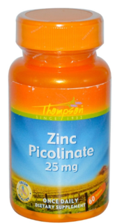 Thompson Zinc Picolinate (Пиколинат цинка) 25 мг 60 таблеток