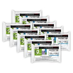 Комплект New Life Салфетка марлевая, стерильная 12 сл, 7,5х7,5см 32 г/м2 10 шт х 10 уп