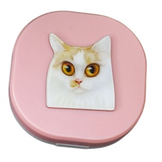 Контейнер для линз Purebred Cat розовый No Brand