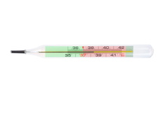 Термометр медицинский Клинса стеклянный безртутный с цветной шкалой в футляре