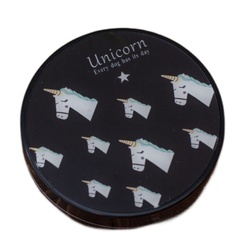 Контейнер для линз Unicorn черный No Brand