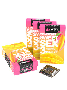 Презервативы Domino Sweet Sex Mango 3 шт. 5 уп.