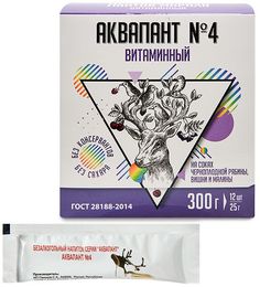 Аквапант №4 "Витаминный" на основе сока черноплодной рябины, вишни и малины, 300гр FP-04/ Фито ПаМ