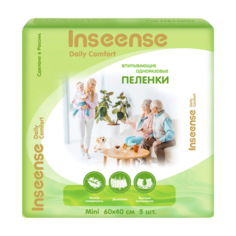 Пеленки INSEENSE Daily Comfort впитывающие одноразовые 60х40 5 шт.