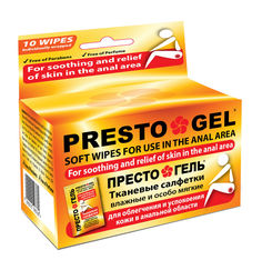 Салфетки влажные Престо гель Presto Gel при геморрое 10 шт.