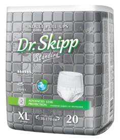 Трусы-подгузники для взрослых Dr.Skipp Standard XL (130-170) 20 шт.