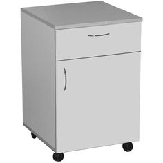 Тумба MEG_медицинская выдвижной ящик и дверца ЛДСП ТМ (код МД-106.00) белый No Brand