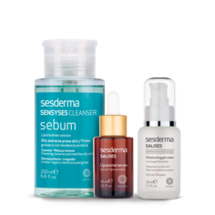 Набор Sesderma Анти Акне - Сыворотка + Крем-гель SALISES + Лосьон SENSYSES SEBUM