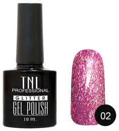 Гель-лак для ногтей TNL Professional Gel Polish Glitter Effect Collection 02 Фуксия 10 мл