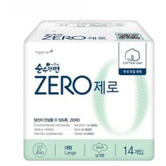 Прокладки Kleannara Soonsoohanmyeon Zero хлопковые Sanitary Pаds, Large, 14 шт.