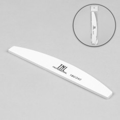 Пилка-наждак, абразивность 180/240, 18 см, цвет белый TNL Professional