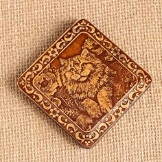 Зеркало Кошка, шарнирное, 7,5х7,5 см No Brand