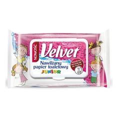 Влажная туалетная бумага Velvet Junior 42 шт