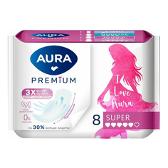Прокладки гигиенические Aura Premium super 8 шт