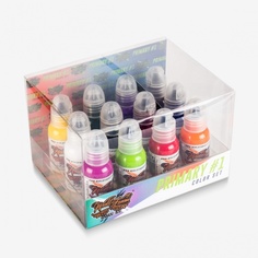 Сет красок для тату World Famous Color Primary Set #1, 30 мл 12 шт