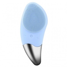 Электрическая силиконовая щетка-массажер для чистки лица Sonic Facial Brush, голубой No Brand