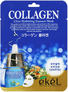 Маска для лица Ekel Ultra Hydrating тканевая, с коллагеном, 25 мл