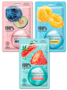 Тканевые маски для лица Funny Organix BUBBLEMANIA 25 г х 3 шт