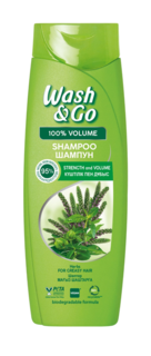 Шампунь для жирных волос wash&go с экстрактами трав 360 мл.