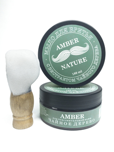Мыло для бритья Amber натуральное с экстрактом чайного дерева 180 гр.