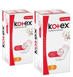 Прокладки Kotex Ежедневные Нормал 56шт 2 шт