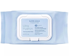 Салфетки Missha Super Aqua Ultra Hyalron для умывания и снятия макияжа, 30 шт