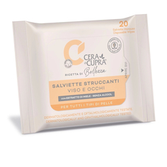 Салфетки для лица Cera Di Cupra Facial Make-Up Remover Wipes для снятия макияжа, 20 шт.