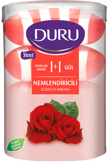 Крем-мыло Duru 1+1 увлажняющий крем и роза, 4х100 г