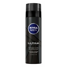 Гель для бритья Nivea Men Ultra с активным углем мужской 200 мл