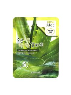 Маска тканевая 3W Clinic с экстрактом алоэ вера Fresh Aloe 23мл
