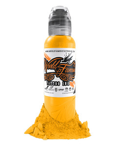 Краска для тату World Famous Great Wall Yellow, 60 мл, желтая