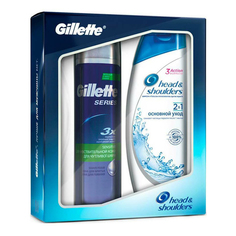 Набор Пена для бритья Gillette Series Sensitive 250 мл, Шампунь Head & Shoulders 200 мл