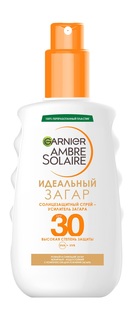 Солнцезащитный спрей Garnier Ambre Solaire Идеальный загар для тела SPF 30, 200 мл