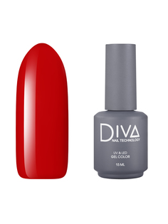 Гель-лак для ногтей Diva Nail Technology плотный светлый насыщенный красный 15 мл