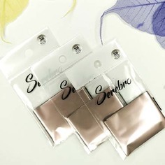 Набор Serebro Фольга для дизайна ногтей №38, серо-розовый, матовый, 5 шт.