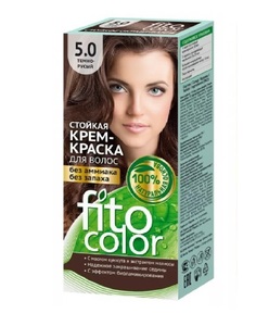 Стойкая крем-краска для волос FitoColor тон Темно-русый 115мл 3 шт