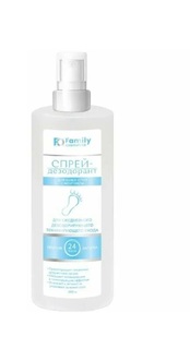 Спрей дезодорант для кожи стоп Уход за ногами с ментолом 200мл 3 шт Family Cosmetics