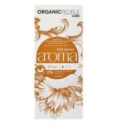 Прокладки ежедневные Organic People Lady Power Aroma Classic 1 капля, с ароматом, 20 шт