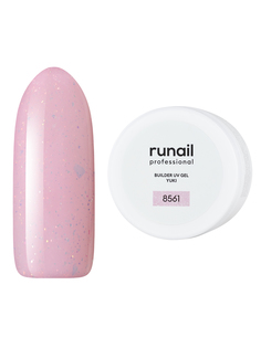 Моделирующий УФ-гель RuNail Professional с хлопьями Юки Builder Uv Gel Yuki №8560 15 г