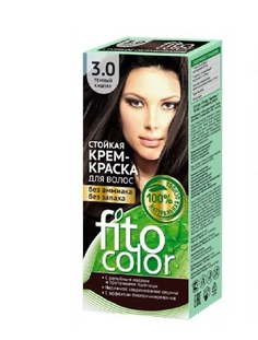 Стойкая крем-краска для волос FitoColor тон Темный каштан 115мл 3 шт