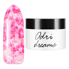 Гель-лак трехфазный irisk Odri Dreams с эффектами 14 Pink/White 5г