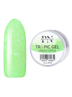 Гель для дизайна ногтей Patrisa Nail TROPIC GEL Green Apple шестигранники, 5 г