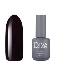 Гель-лак для ногтей Diva Nail Technology плотный темный насыщенный фиолетовый 15 мл