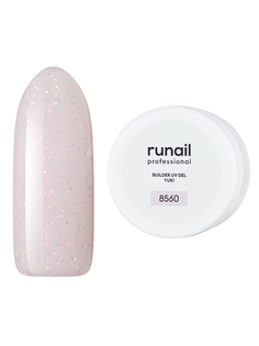 Моделирующий УФ-гель RuNail Professional с хлопьями Юки Builder Uv Gel Yuki №8559 15 г