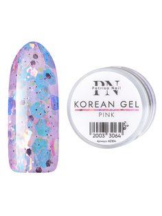 Гель для дизайна ногтей Patrisa Nail KOREAN GEL Pink камифубуки, 5 г