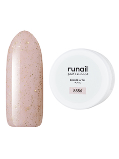 Моделирующий УФ-гель RuNail Professional с хлопьями Юки Builder Uv Gel Yuki №8556 15 г