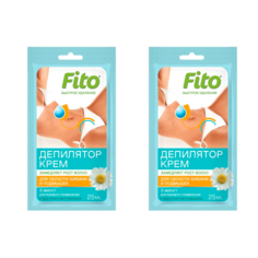 Крем-депилятор Fito Косметик с экстрактом ромашки для области бикини 25 мл 2 шт