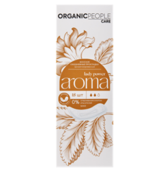 Прокладки ежедневные Organic People Lady Power Aroma Maxi 2 капли, ароматизированные 18 шт