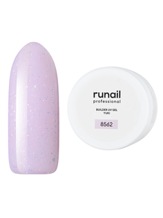 Моделирующий УФ-гель RuNail Professional с хлопьями Юки Builder Uv Gel Yuki №8562 15 г
